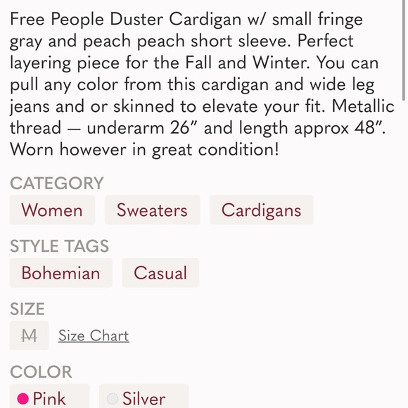 Free People Duster Cardigan - Picture 8 of 8